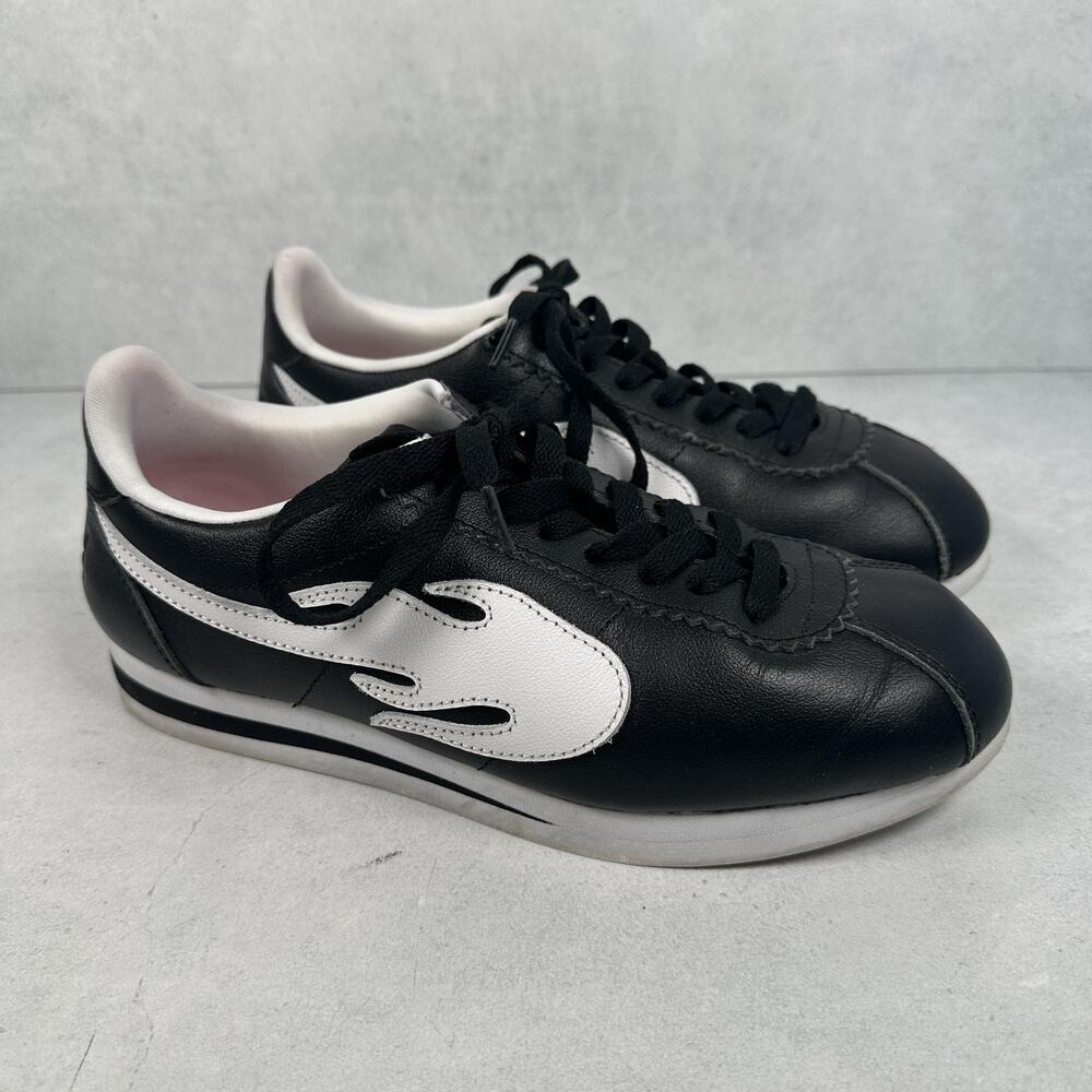 4Hunnid Shoes Mens Size 8 Black The Flame YG Logo Lace Up Casual Sneakers